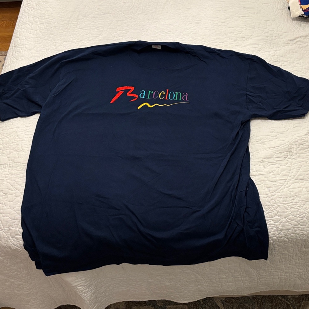 Barcelona Navy Blue Short Sleeve Tee